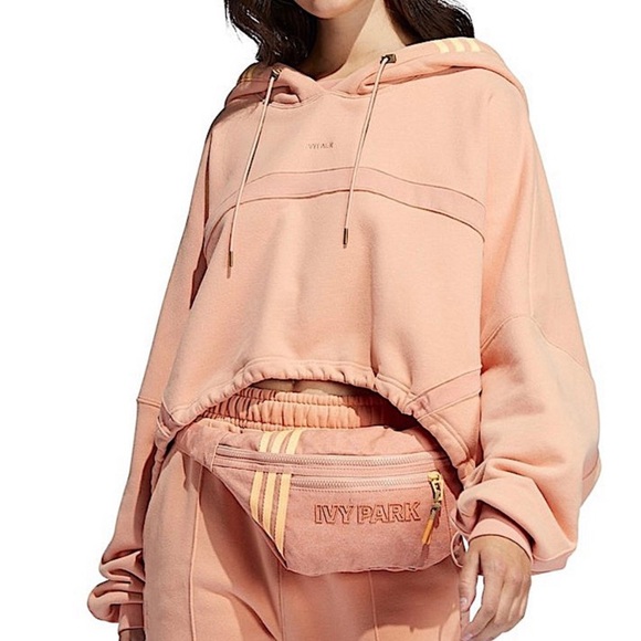 IVY PARK Tops - ADIDAS x Ivy Park Cropped Hoodie in Ambient Blush